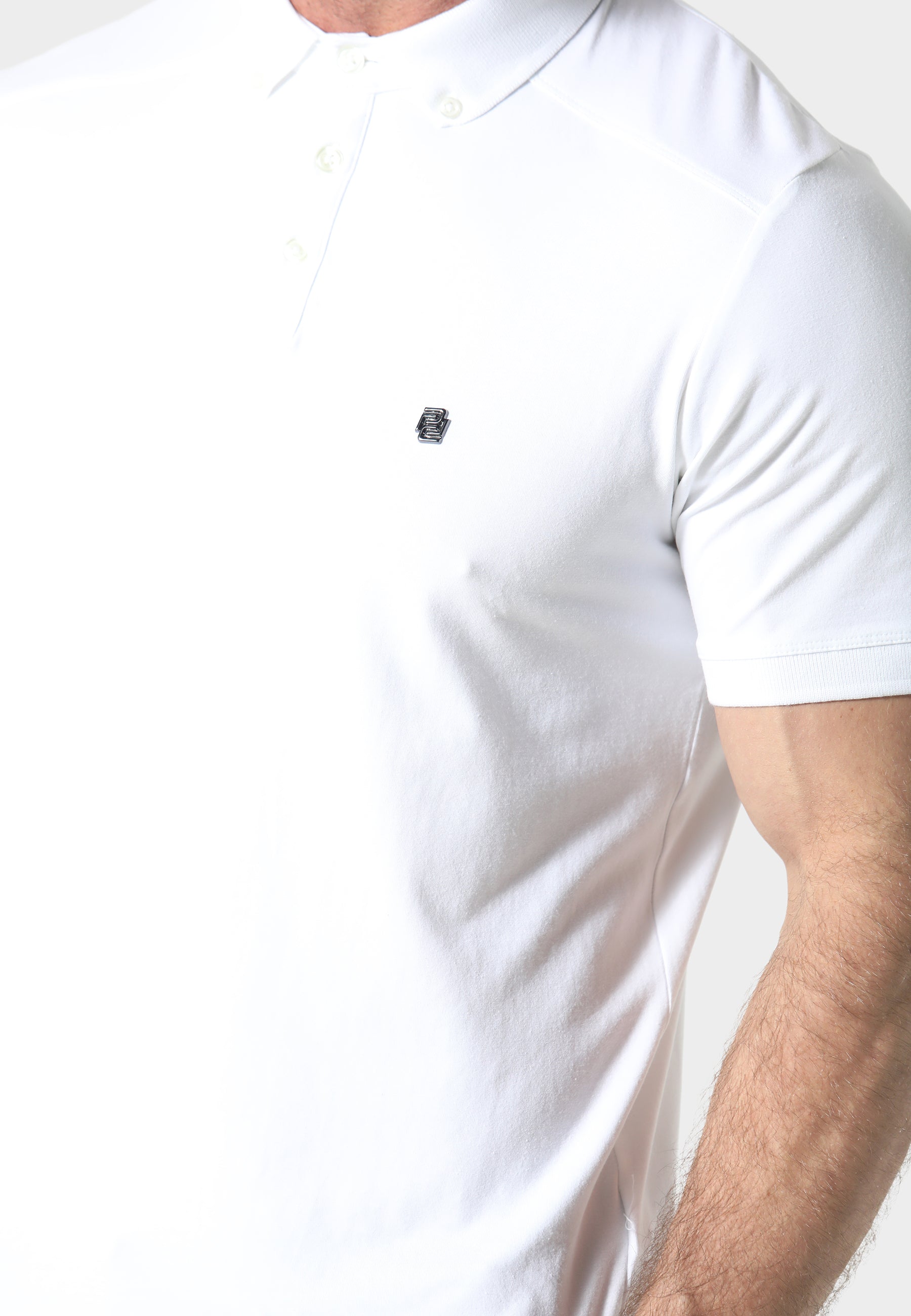 883 Police Neptunes White Polo Shirt